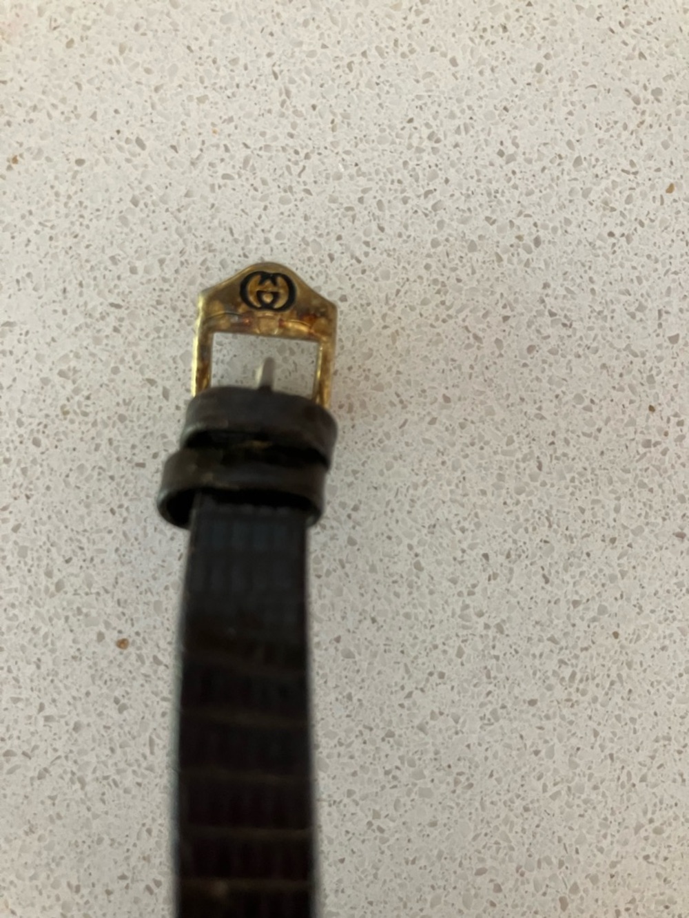 Gucci Brown Leather Strap Watch with Gold Case - Picture 3 of 11